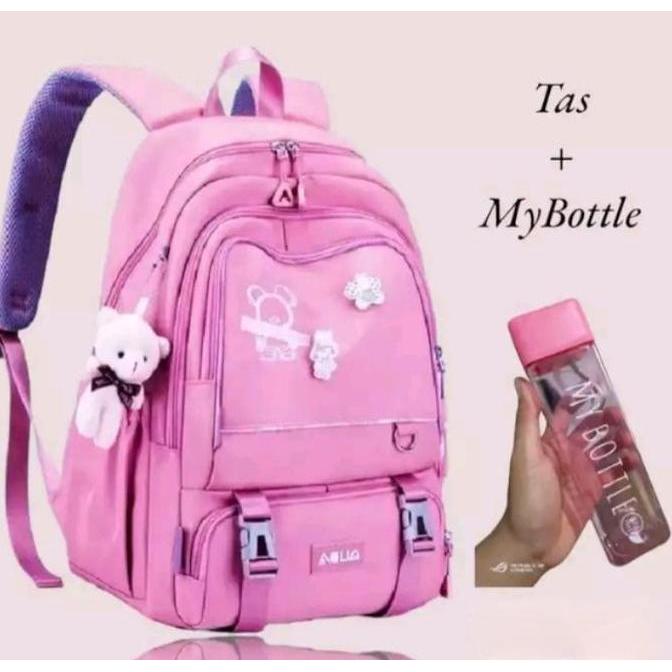 MITA.BAGS TAS SEKOLAH ANAK KEREN KEKINIAN NYAMAN | TAS PINK KARAKTER KARTUN MY MELODY BEAR MURAH | T
