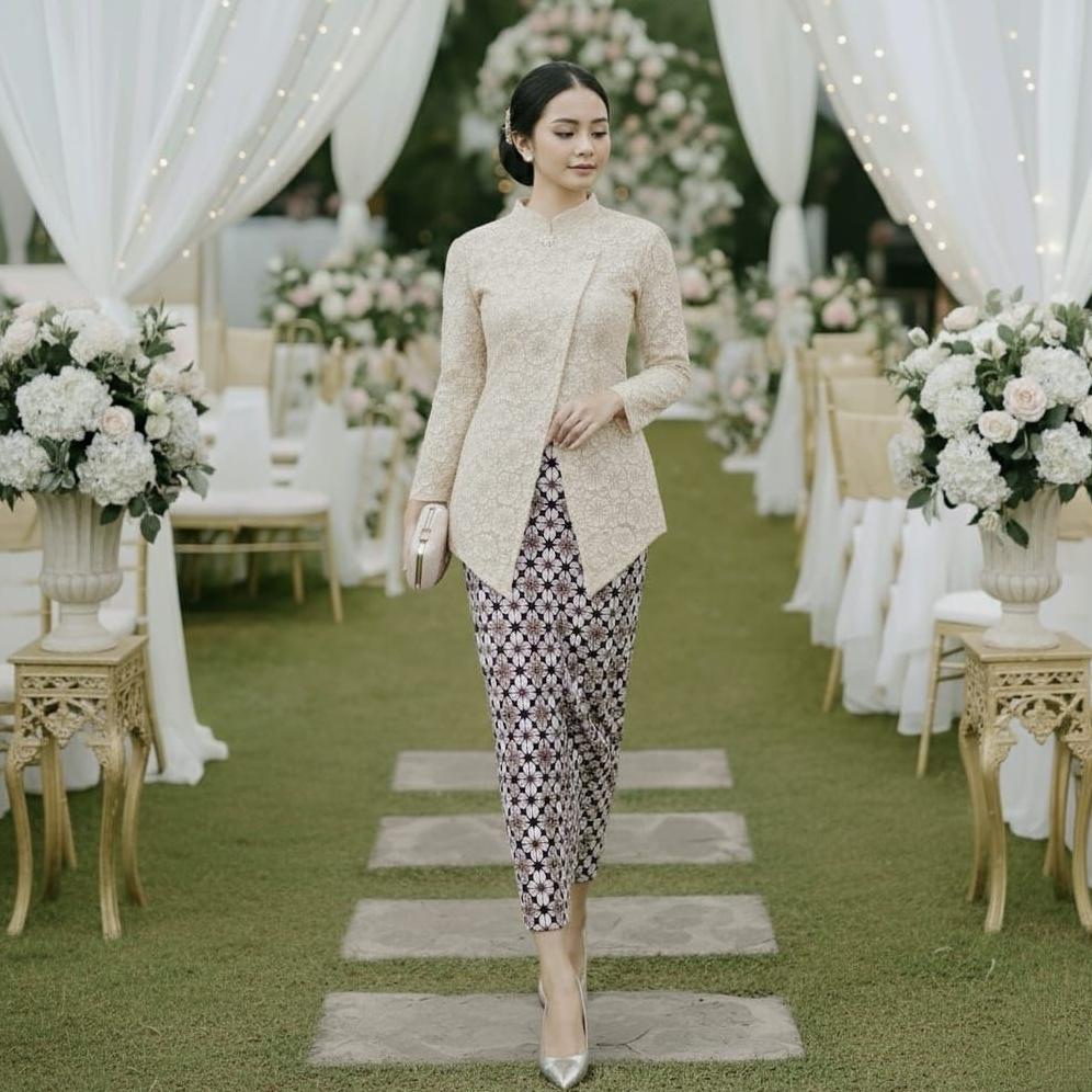 Limited Set Kebaya Janggan Rok Batik Modern Kebaya Kondangan Outfit Wisuda Lamaran Tunangan Kekinian
