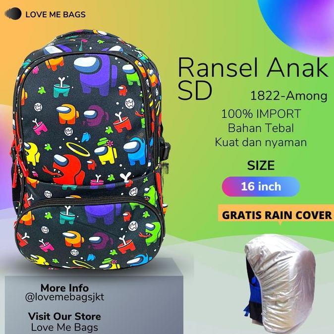 Tas Anak Sekolah SD Remaja LMB Bahan Canvas Premium Tebal Karakter