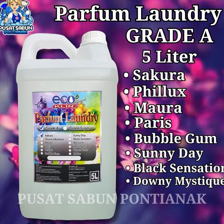 Laundry Parfum Pewangi Pakaian Ecoklin Berkualitas 5 Liter / Parfum Laundry Murah Berkualitas / Parf