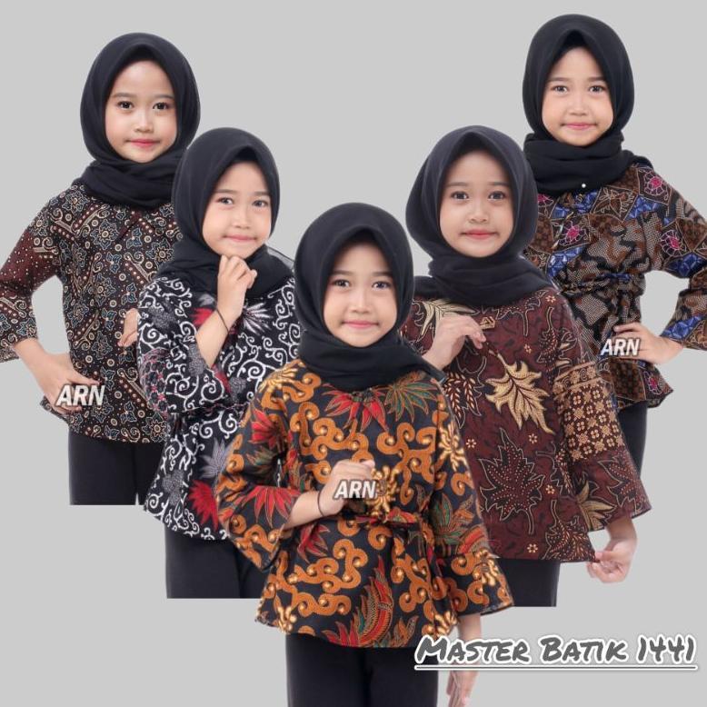 Terlaris Blus Batik Anak - Baju Batik Anak Perempuan Usia 2-10 Tahun - Blus Anak - Baju Batik Anak