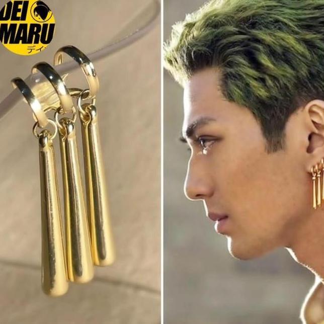 Anting Roronoa Zoro Cosplay Anime One Piece