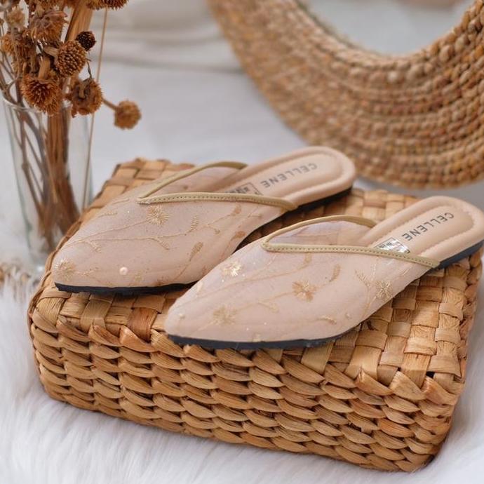[Cellene] Vive Lace Flat Shoes Karet Wanita