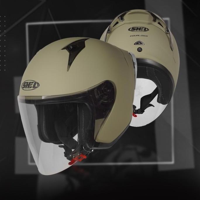 SHEL EQUALIZER SOLID - Helm Half Face | SHEL | Equalizer | Shel Equalizer | Shel Polos | Helm Polos|