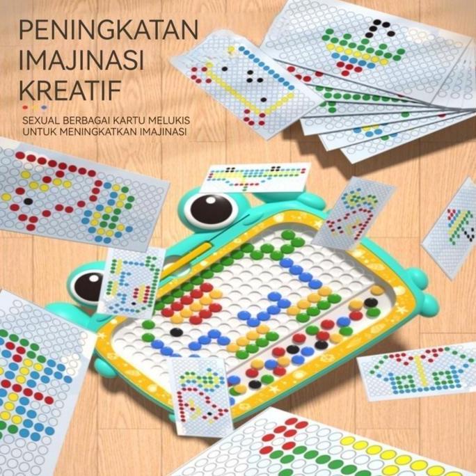 Papan Magnetik Edukasi Anak - Papan Tulis Magnet Serbaguna & Mainan Kreatif untuk Menggambar dan Bel