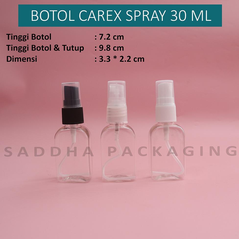 VELRYA BOTOL CAREX 30ML BENING CLEAR SPRAY / BOTOL PARFUM / BOTOL HAND SANITIZER / BOTOL PET 30 ML C