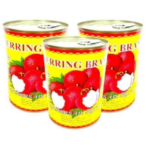 Processed - Buah Sirup Leci Lychee Lecy Lechy Longan Cokctail Syrup Kaleng Herring Harvest Delight I