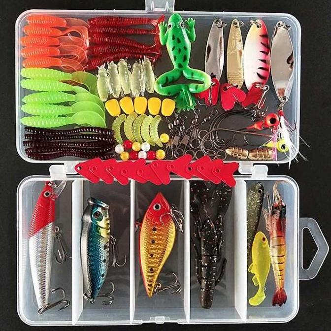 Jaaminkwalitas- Set Umpan Casting Lengkap Satu Set 1 Set Umpan Pancing Mancing