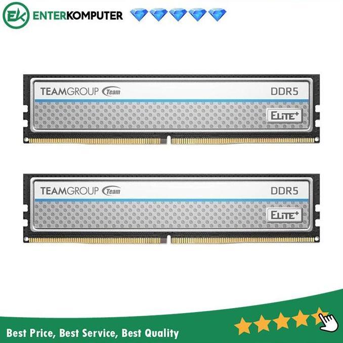 Team Elite Plus Silver DDR5 PC41600 5200MHz 64GB (2x32GB) / RAM 64GB