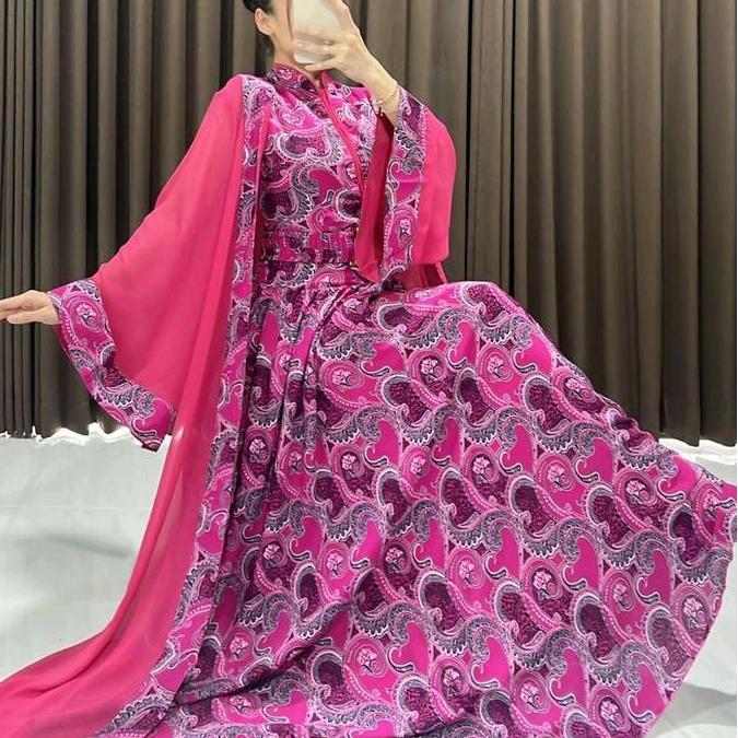 XIERA Long Dress Ceruti Premium Anti Kusut Cocok untuk Hangout & Berlibur Wanita Vintage Casual Midi