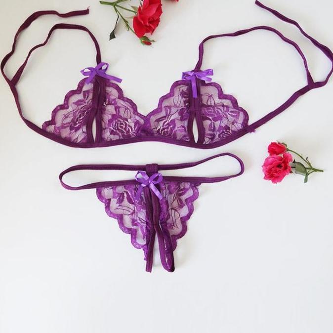 Set Bikini Lingerie Wanita Sexy Bra Dan Cd Transparan Lingery Sexy 001