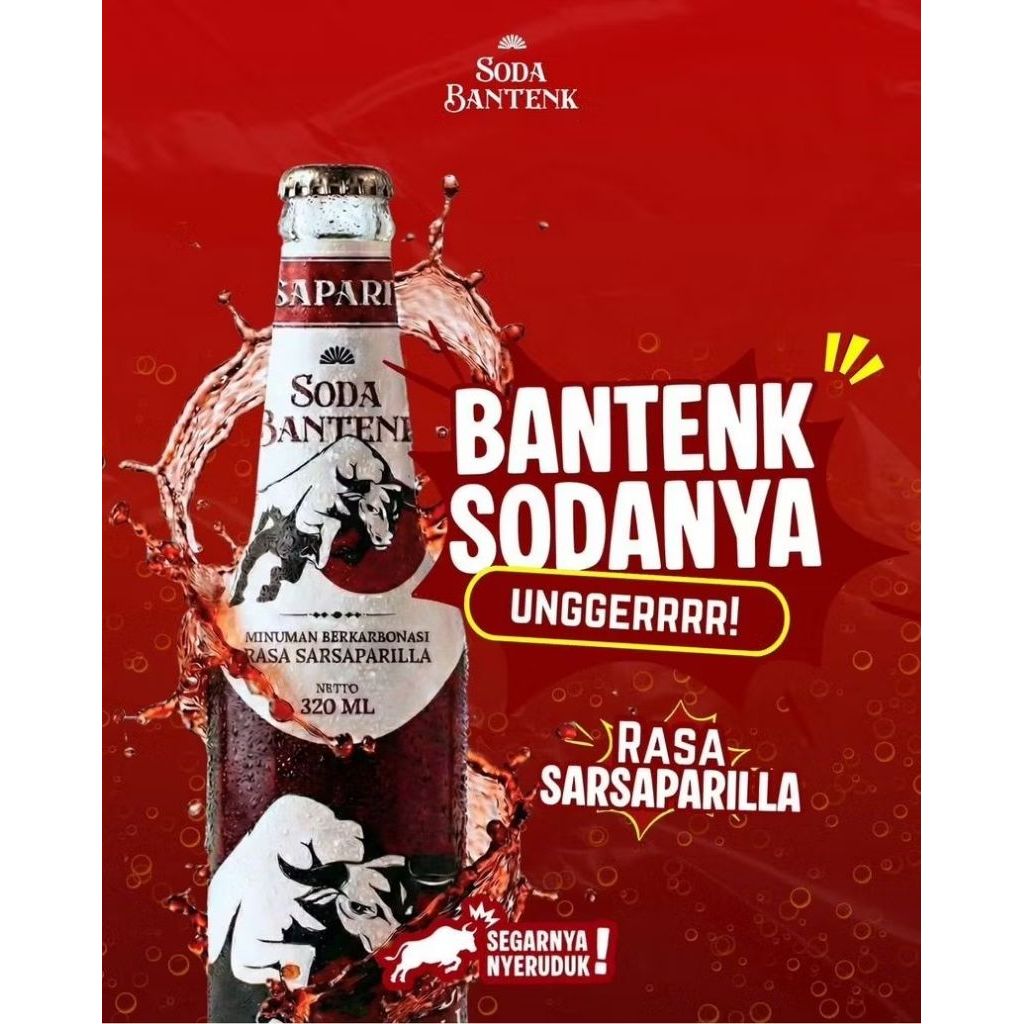 Minuman Soda Sarsaparilla cap Bantenk 1 botol