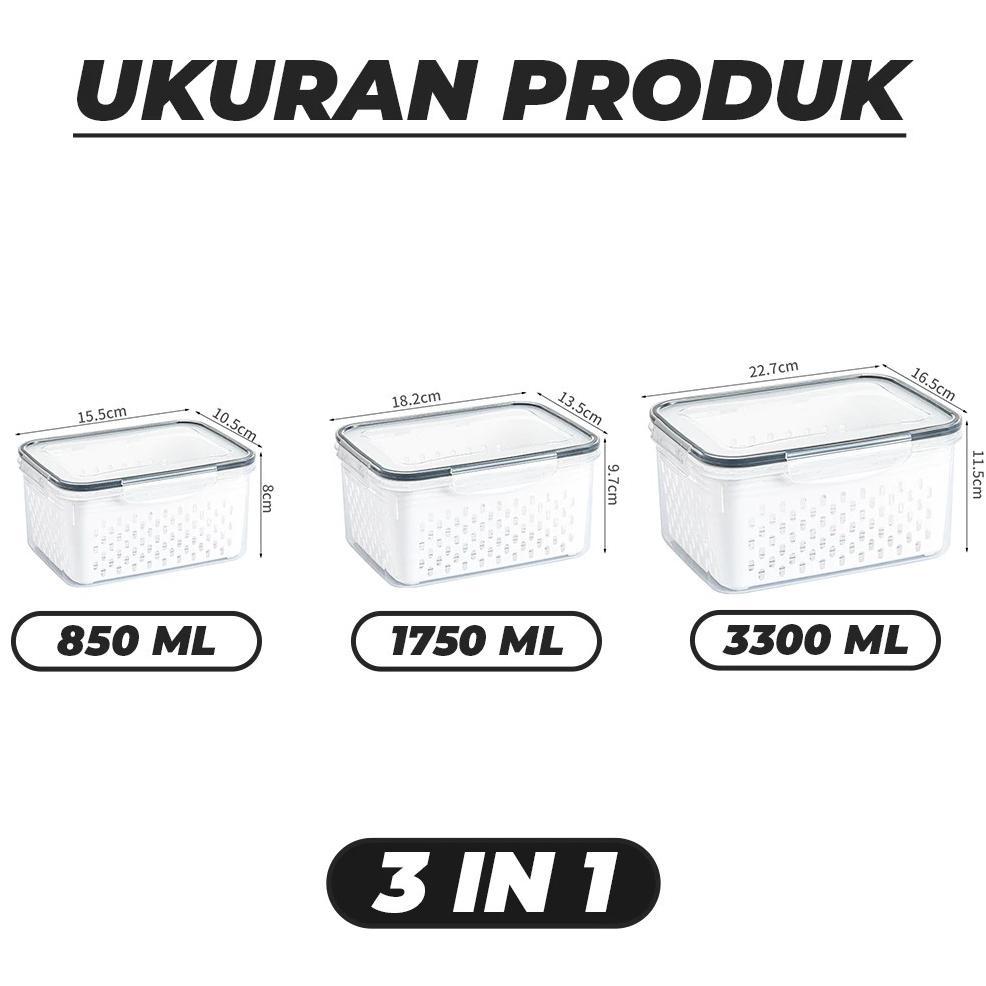 TERBARU PXTON - Food Container  /  Kotak Tempat Penyimpanan Makanan  / Rak kulkas