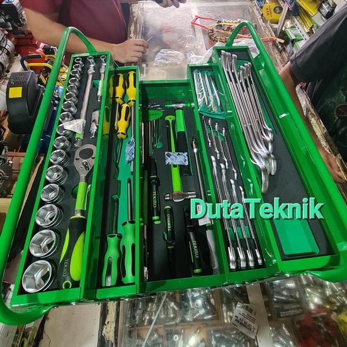 Toolbox Set Kunci Sok Ring Pas  Tekiro 66 Pc Bengkel Mobil Motor Tools Tool Kits Alat Perkakas Mekan