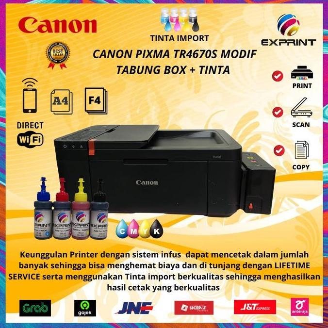 Kantorlengkap- Canon Pixma Tr4570S + Infus Tabung Box ( Print Scan Copy Fax Wifi)