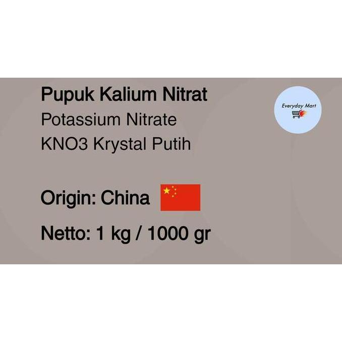 Giardino- Potassium Nitrate / Pupuk Kalium Nitrat / Kno3 Putih 1 Kg / Zak (25Kg)