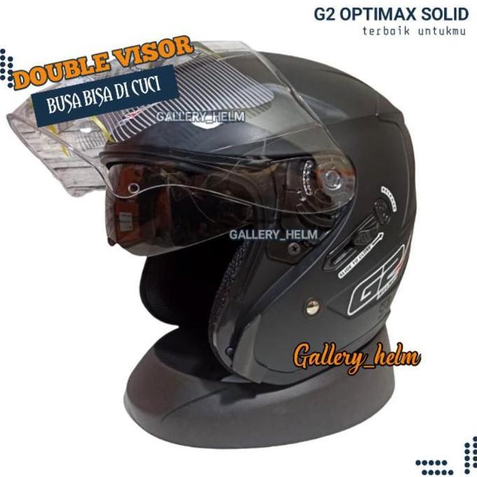 Helm G2 Optimax Hitam Doff | Helm Half Face | Model Ink Dynamic Helmet Motorcycle