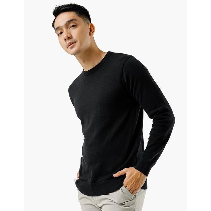 Uomo- Gomuda Sweater Rajut Pria Crewneck Knitwear Lengan Panjang