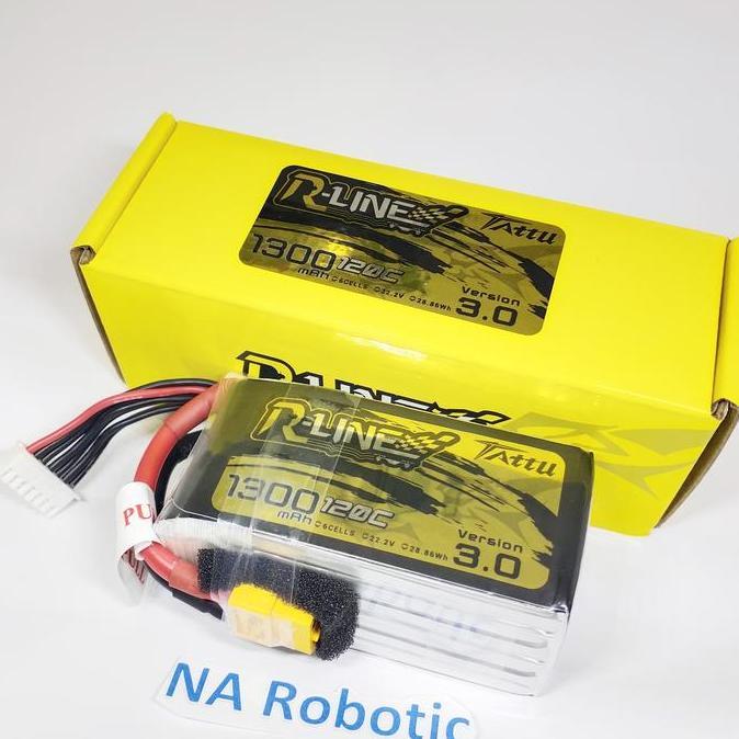 Baterai Lipo Tattu R-Line 1300mah 6S 120C XT60 Version 3