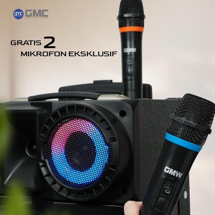 Herisaputra645 - Gmc Speaker 897W Speaker Karaoke Bluetooth 10 175W Usb Sd Av In Bass Powerfull Untu