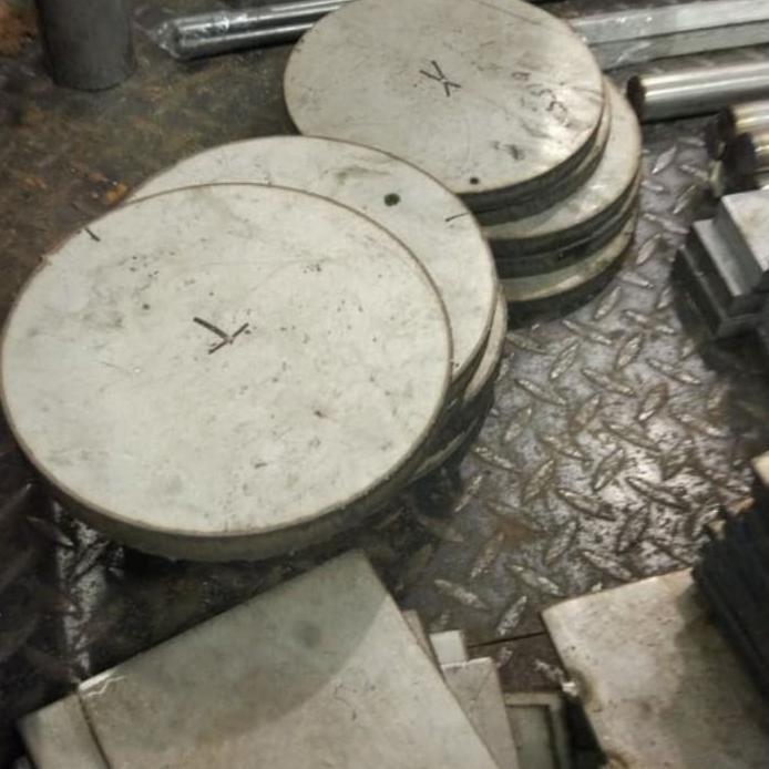 plat bulat stainless 304 tebal 6mm diameter 120mm