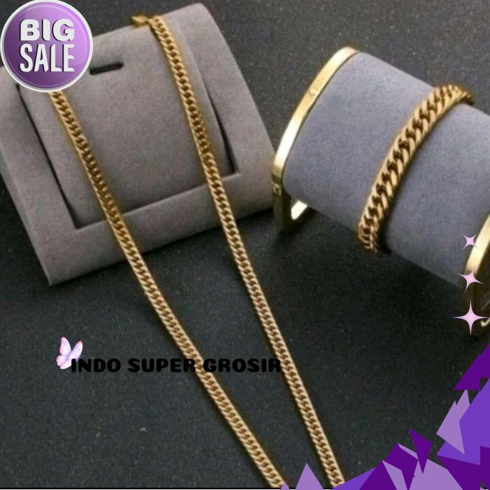 CINCIN TITANIUM UNISEX KEREN - PRIA WANITA SILVER EMAS HITAM ASLI