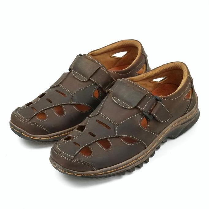 New Sepatu Sandal Pria Kulit Asli Sendal Fordza Dp.302