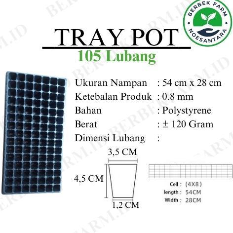 Promo Cod Trai Semai 105 Lubang Tebal / Tray Pot 105 Hole ><