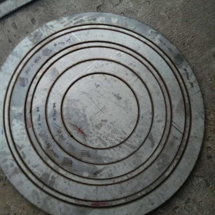 plat bulat stainless 304 tebal 6mm custom
