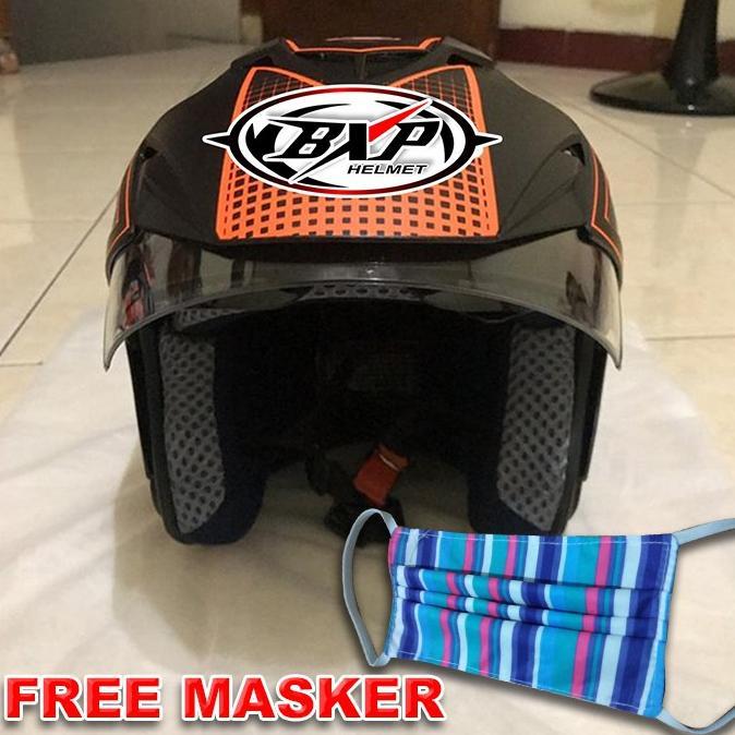 Terlaris Helm BXP Double Visor Orange Merk BXP