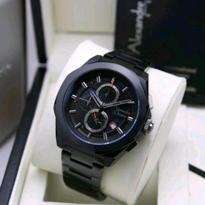 JAM TANGAN PRIA ALEXANDRE CHRISTIE AC6645 AC 6645 BLACK ROSEGOLD ORIGIN