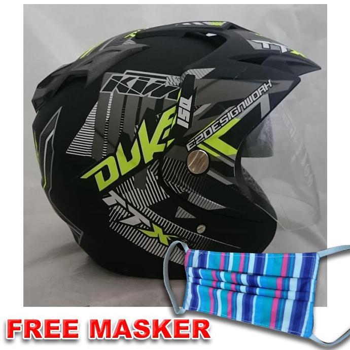 Terlaris 11.11 Helmet Double Visor Dua Kaca Helem Duke Doff  helm