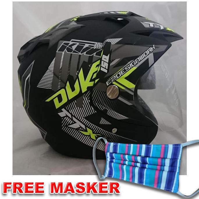 Terlaris 11.11 Helmet Double Visor Dua Kaca Helem Duke Doff  helm