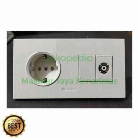 STOPKONTAK PANASONIC + TV + PLAT KOSONGAN PANASONIC READY