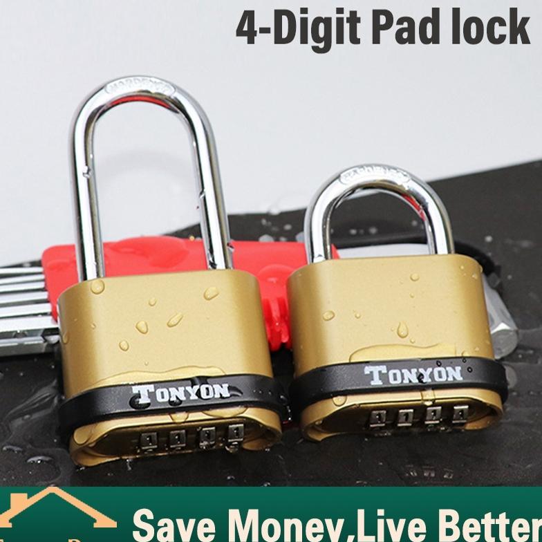 Gembok Padlock Kode Angka Kombinasi 4 Digit Anti Air Gembok Padlock Kunci Untuk Pagar Rumah Anti Mal