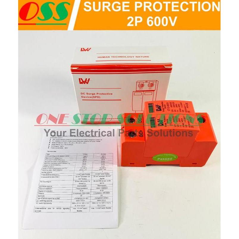 SURGE PROTECTION DEVICE ARREST SURGE PROTECTOR SPD DC 2P 600V PROMO