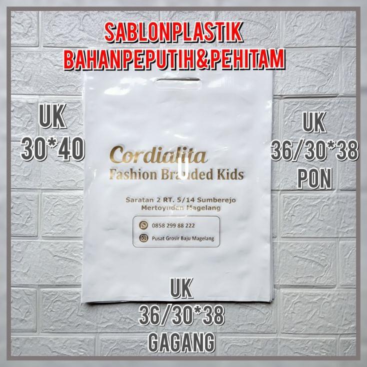 Sablon Plastik Merek(Isi 200 Pcs)Kantong Olshop,Kantongbelanja Toko