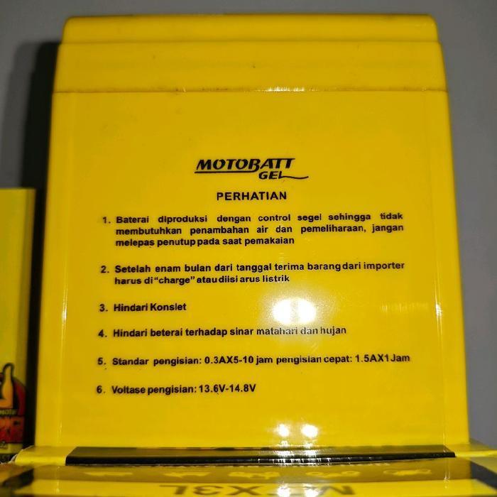 Aki Yamaha New Rx King Motobatt Mtx3L Aki Kering/Aki Gel Original Dan Terpercaya
