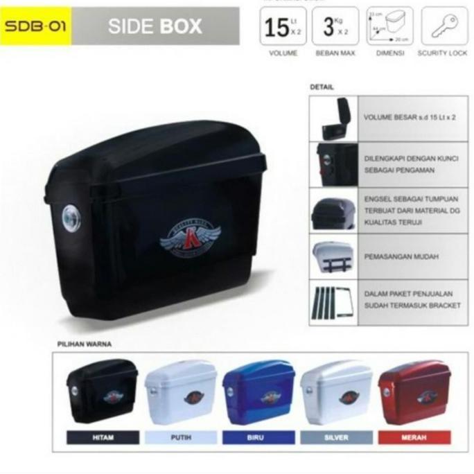 box samping motor universal Kmi side box kmi