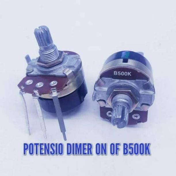 Potensio Dimer On Off B500K 3Kaki Mono Besar Restock