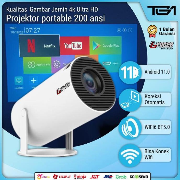 TIRNO_STORE - BEST INFOCUS PROJECTOR 4K LYNCER WIFI WIRELESS PROYEKTOR INFOKUS