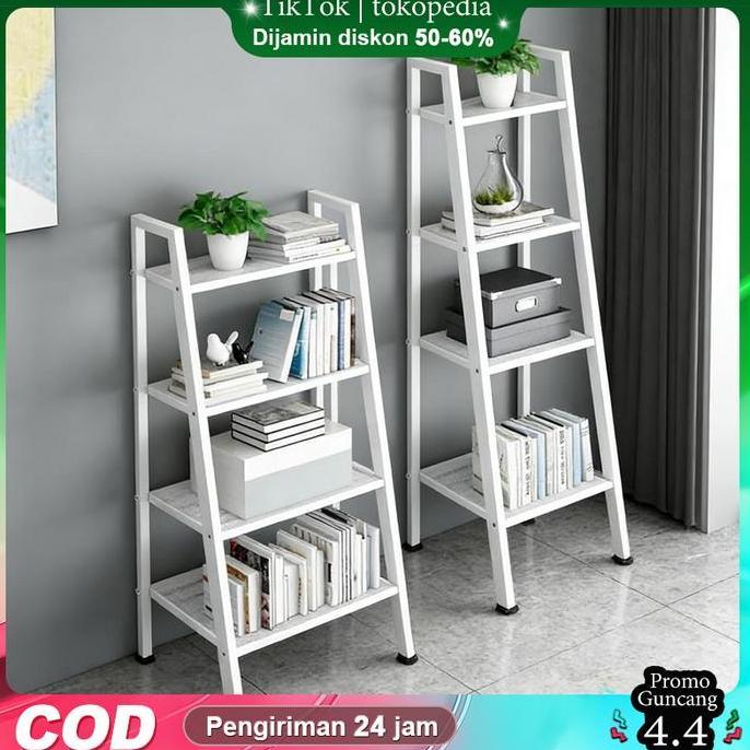 Topsellerijawa - [AK]5L  susun besi Rak kamar tidur/Rak Buku 4Susun/ rak buku/rak buku aesthetic/rak