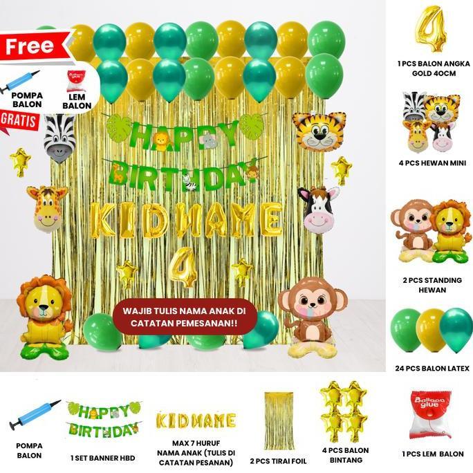 gavamanis - jungle set dekor ulang tahun anak/ dekorasi ultah anak