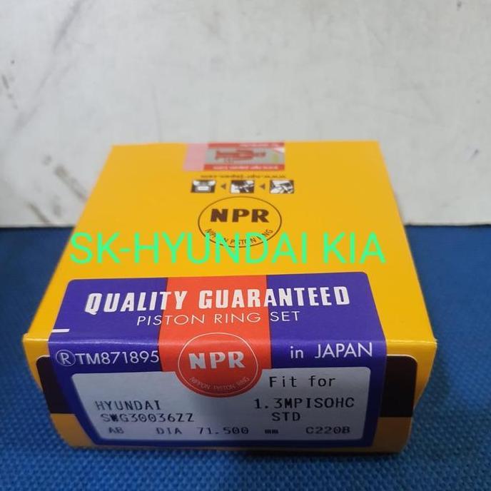 Ring Set Piston Ring Seher Standard Model Kasar Hyundai Getz 1.3 - Npr Premium