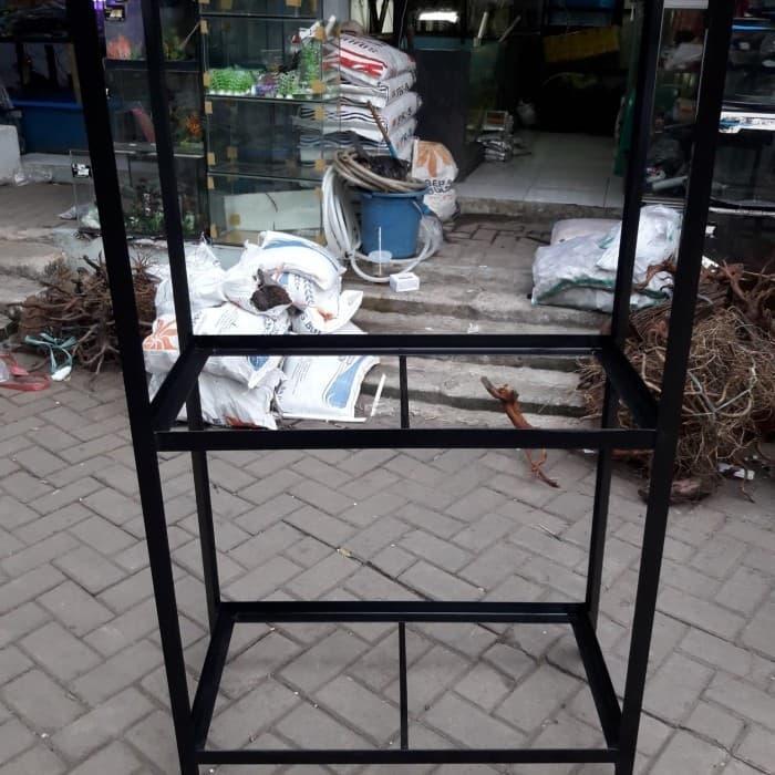 RAK AQUARIUM 120X30X160 SPASI 50 CM 3 SUSUN BESI SIKU