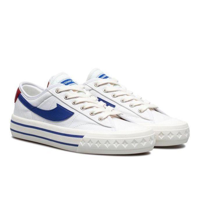 Sneakers Pria Sepatu Compass Retrograde White In Blue Compass Putih