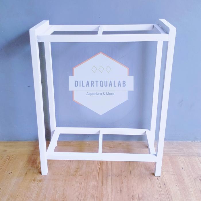 Rak Hollow Aquarium 2 susun 60x30x80 Putih Custom Pre Order