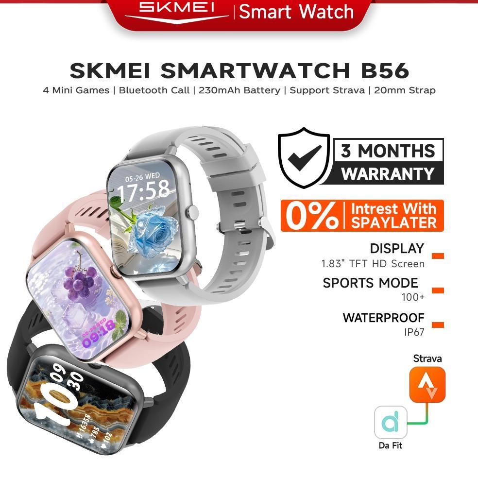 Sale SKMEI Smartwatch B56 Jam Tangan Smartwatch Pria IP67 Waterproof | Bluetooth Call | Wallpaper Ku