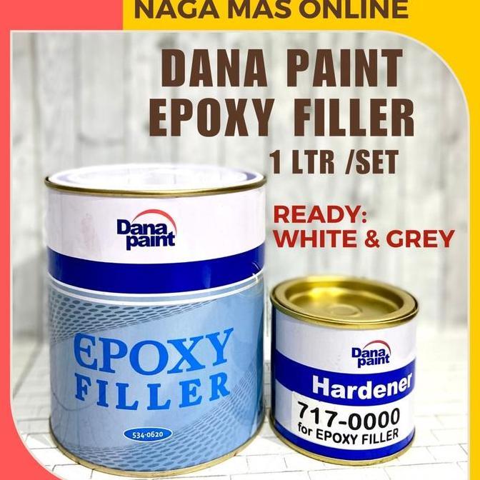 EPOXY FILLER DANAPAINT CAT DASAR BODY KENDARAAN / CAT EPOXY WARNA PUTIH DAN ABU ABU / EPOXY DANA PAI