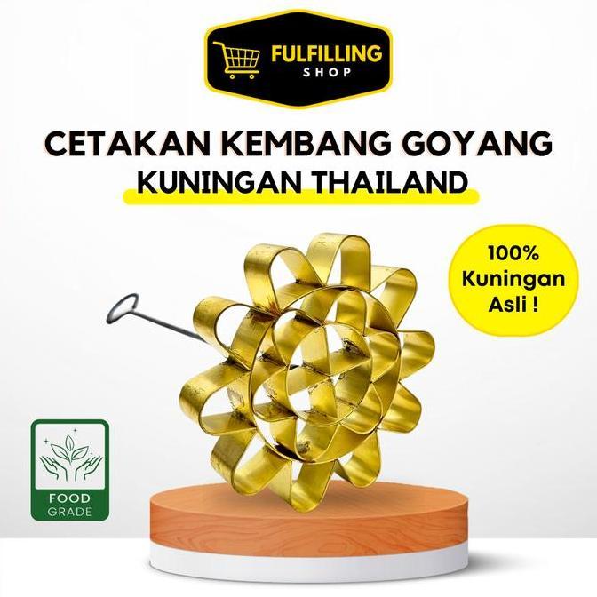 BEBAS ONGKIR - CETAKAN KEMBANG GOYANG KUNINGAN ASLI THAILAND